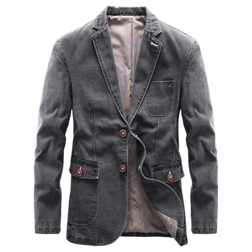 Manteaux costume de style vintage en denim veste tailleur homme haut de gamme