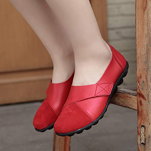 Women's Plus Size Slip-On Loafers - Soft Suede Leather Driving Shoe - Flat Sole Comfortable Casual Shoes - Lightweight & Breathable2