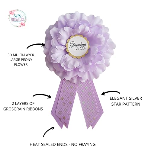 Baby Shower Flower Sash And Pin Keepsake For Mommy To Be By LMC | USA Handmade (Grandma to be pin)3