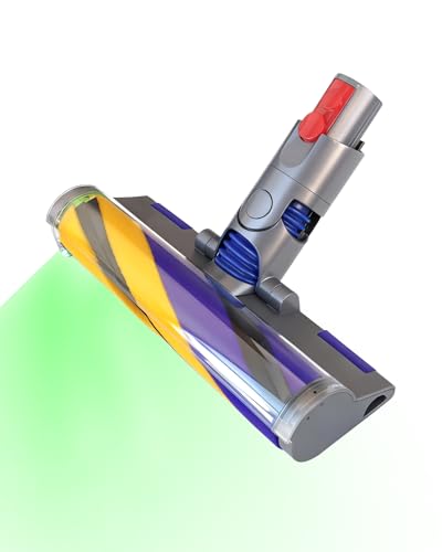 V12 Slim Cepillo Motorizado para Dyson V12 Detect Slim/Digital Slim piezas de repuesto,accesorio con luz verde de detección de polvo, accesorios de cepillo para aspiradora Dyson V12/Digital Slim