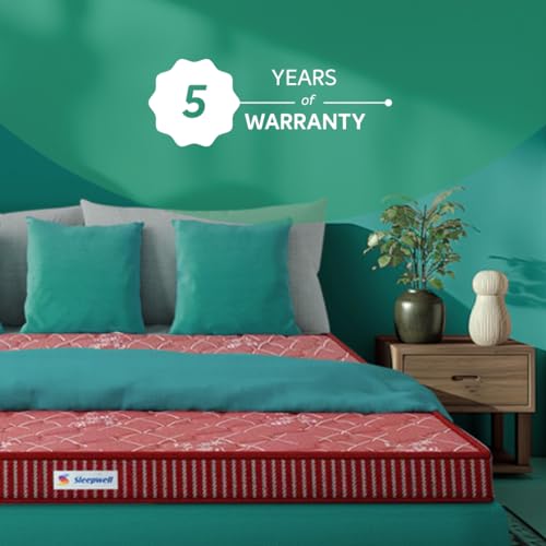 Image of Sleepwell Durafirm Classic Mattress | Rebonded Foam| Extra Firm, Soft & Anti-Sag | Eco-Friendly & Affordable |King|72X70X4.5| 2 Yrs Warranty