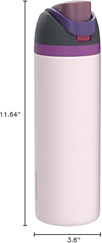 Miniatura 163 de Owala - Botella de agua FreeSip de acero inoxidable con aislamiento, sin bisfenol A, incluye sorbete, para deportes y viajes, 24 oz, Denim B0BZYCJK89
