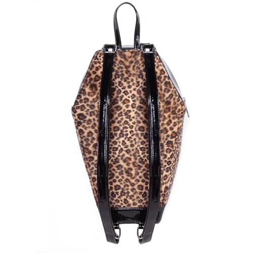 Rock Rebel Leopard Print Coffin Backpack2