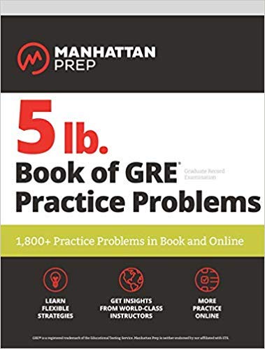[1506247598] [9781506247595] 5 lb. Book of GRE Practice Problems: 1,800+ Practice Problems in Book and Online 10th Edition-Paperback