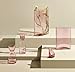 Mr. & Mrs. Night Carafe Water Set, Elegant Crystal Carafe & Glass Set for Bedroom, Office & Home, Premium Design for Stylish Hydration & Décor, Ideal Gift for All Occasions (1, dusty rose, 28 3/4)