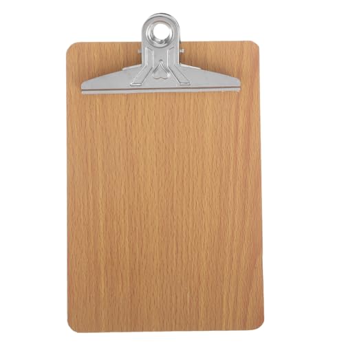 Housoutil Porte-Bloc Note A5 En Bois Avec Clip Épais 3 Mm 21.5 X 14.5 Cm Organisateur De Bureau Suspendu Polyvalent Pour École Et Travail