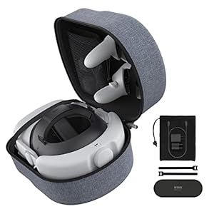 KIWI design Carrying Case Compatible with Quest 2 Accessories Fits KIWI design Head Straps with Battery Including Lens…