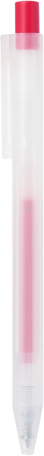 Muji Smooth Gel Ink Ballpoint Pen Knock Type 10-Pieces Set, 0.5 mm Nib Size, Black