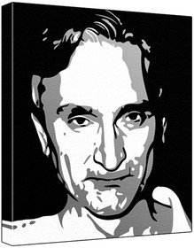 Rocco Sisto (100% Original Painting. Not A Print ) Acrylic Paint On Deep Framed Canvas (60 x 50 x 1.8 cm) 3-Colour Black/Grey/White-image-13