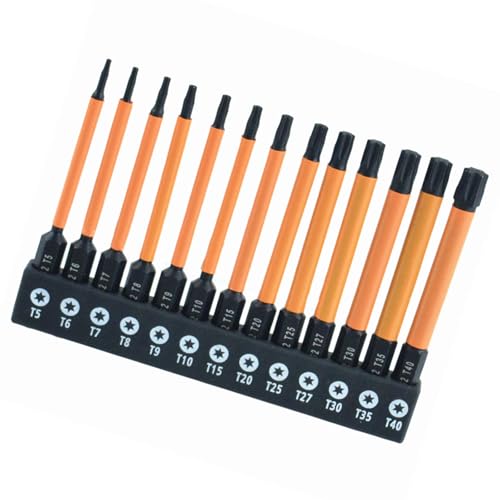 Juego de destornilladores ergonómicos, 13 unidades, 75 mm, forma de estrella de piel amarilla para diferentes tareas de preparación de superficies de uso cómodo