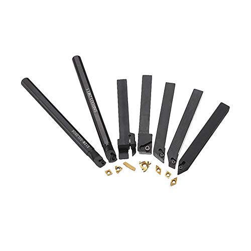 Conjunto de 7 herramientas de torneado en carburo de 12 mm miniatura 2