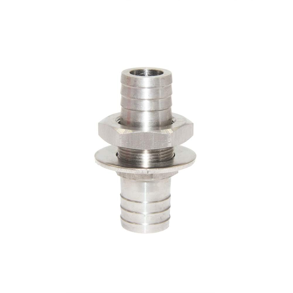 Raccords Quickun 1/2" Hose Barb Thru-bulk En Plastique (pack De 2) - Union Droit, Finition Laiton, Neuf