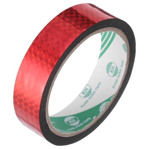 MECCANIXITY Red Metalized Tape 1 Inch x 55 Yards Decor Tape for Craft Detailing Accent Wall, Graphic Arts