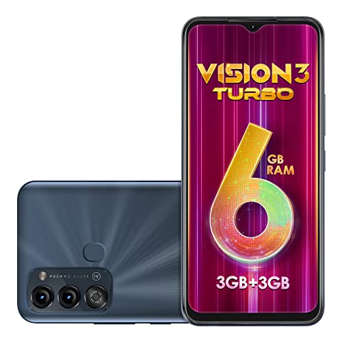 Image of itel Vision3 Turbo (6.6-inch HD+ IPS Waterdrop Display| 3GB RAM+3GB Turbo RAM and 64GB ROM Memory |18W Fast Charging | 5000mAh Battery |Fingerprint Sensor + Face Unlock) Deep Ocean Black