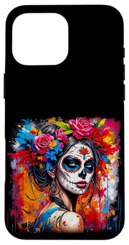 De Los Muertos La Catrina Day of The Dead Sugar Skull Women �X�}�z�P�[�X iPhone 16 Pro Max �p