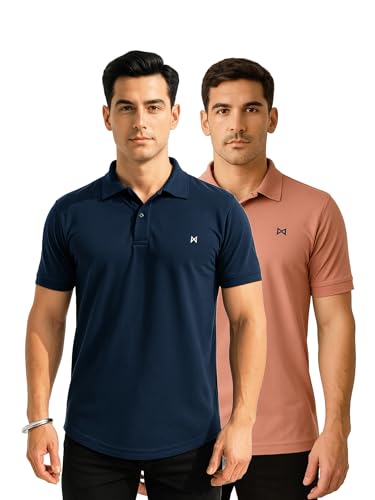 Image of Force NXT Men's Premium Microfiber Fabric Solid T-Shirt | Polo Neck Half-Sleeves T-Shirt for Men | Label Free with Anti-Static for Daily Uses