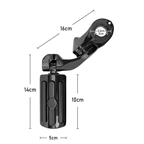 Hlmt Highway Pegs Motorcycle Medium Foot Pegs Foot Rest (Black) Compatible With Harley Road King Street Glide Honda Suzuki Kawasaki Yamaha Engine Guard Footpegs #TOP1