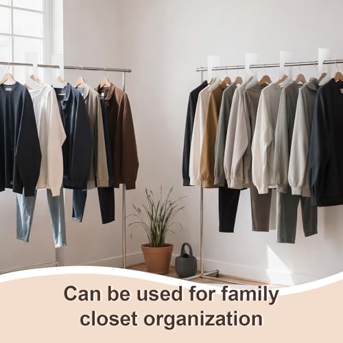 Amyhill 50 Pack Clothing Rack Size Dividers 9-5/16 x 3-3/4 in Blank Large Rectangle Clothing Rack Hanger Divider Clothe Organization Tags Label for Wardrobe Retail Store Boutique Supplie(White) by Amyhill - Used condition - Image 5