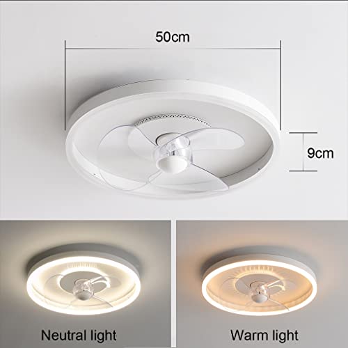 Ventilateur de plafond avec éclairage LED et télécommande pour salon - 6
