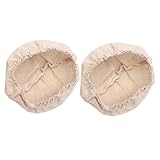 OUNONA 2 piezas Cubre Cesta Fermentación Redondo Paño de Lino para Hornear Pan Accesorio Reutilizable para Suministros de Pastelería Cocina