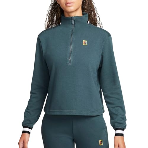 Nike W Nkct DF FLC Heritage Top, Verde Oscuro, Large para Mujer