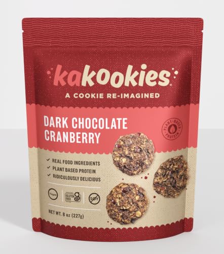 Kakookies Dark Chocolate Cranberry Cookie Bites, Soft-Baked, Plant-Based, Dairy Free, Gluten Free, Vegan image 3