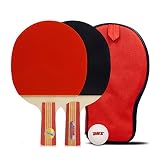 estuche raqueta ping pong butterfly  KIUYTQQ Juego de Raquetas de Tenis de Mesa,Raqueta Deportiva de Ping Pong,Ideal para la Escuela,el hogar y Clubes Deportivos.Raqueta Doble con Mango Corto.