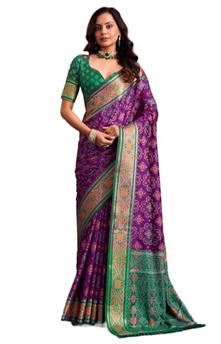 Image of MADHUHANSH Women's Cotton Linen Saree with Unstitched Blouse Piece and Floral Printed Pattern | Women Saree for Special Occasion | Stylish Modern Sarees