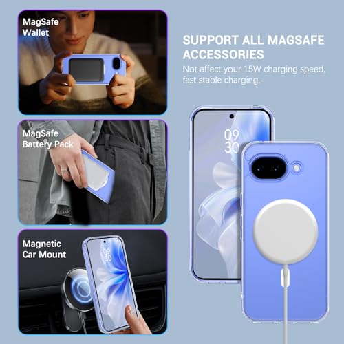 Coque Google Pixel 10A antichoc compatible MagSafe fine transparente - 3