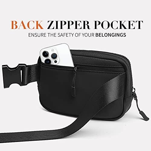 Miniatura 6 de Riñonera para mujeres y hombres, bolsas cruzadas para mujer a la moda, bolsa de cinturón con correa ajustable para entrenamiento, correr, viajar,