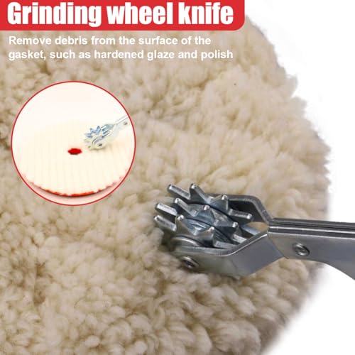 UHANBUT Wool Polishing Pad Cleaning Spur Tool, Metal Car Buffing Tool with Easy-Grip Handle, Universal Car Cleaning Tools Repair Accessory for Revitalizing Compound Pads & Bonnets by UHANBUT - Used condition - Image 5
