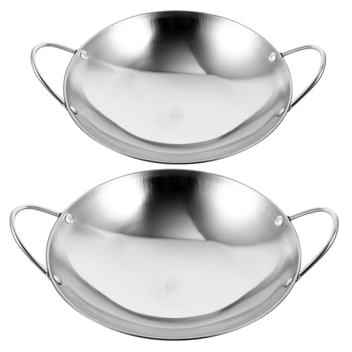 ULTECHNOVO Set de 2 Woks de Acero Inoxidable miniatura 1