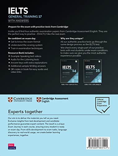 IELTS 17 General Training Student's Book with Answers with Audio with Resource Bank (South Asian)