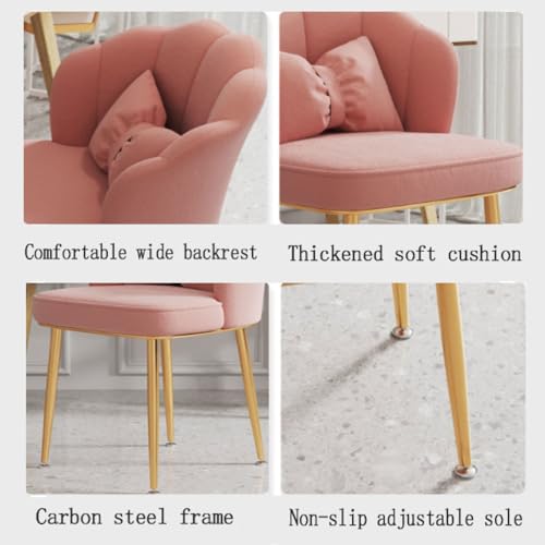 Chaise de coiffeuse moderne et confortable en velours avec dossier haut ergonomique