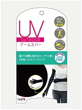 Amazon Co Jp Uvアウトドア スーパークールアームカバー 5本指フルカバー ブラック 服 ファッション小物