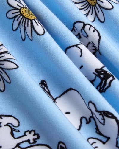 Image of COCO BRANDS Peanuts Snoopy Strawberry Shortcake Womens Pajama Sets - 2 Piece Short Sleeve Sleep Shirt and Pajama Shorts