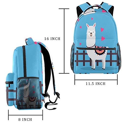 Sac à dos multicolore alpaga au style unique et mignon