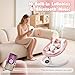 Soobaby Baby Swing for Infants,Electric swingfor Babies,Portable Swing for Baby Boy Girl,Remote Control Indoor Baby Rocker with 5 Sway Speeds,Music and Bluetooth,Hot Pink