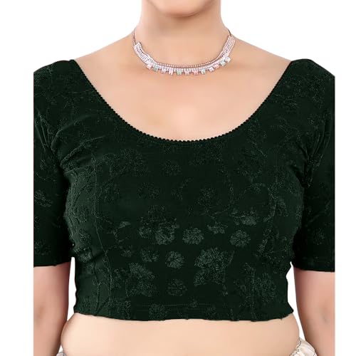 Image of Stay On Trend: Fashion Readymade Blouses for Women,Round Neckline Terry Jacquard Fabric.
