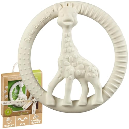Sophie la girafe Sopure Circle Teether | Classic Toy Since 1961 | Made from Natural Rubber | Designed for Teething Babies | Awaken All 5 Senses | Easy to Clean