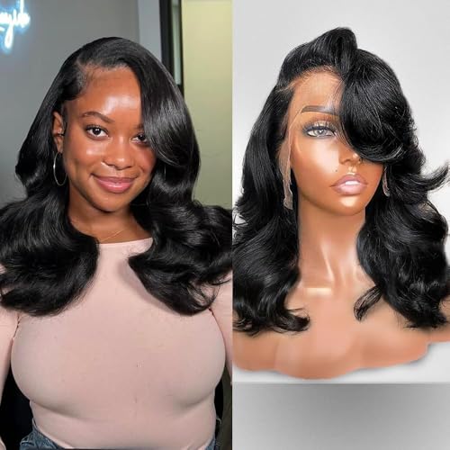 UVVUVV 13x4 Body Wave Lace Front Wigs Human Hair 180