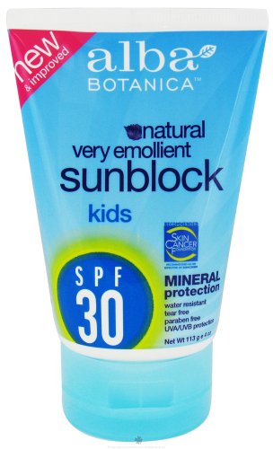 ALBA BOTANICA SUNBLOCK,KIDS MNRL,SPF 30, 4 FZ(Pack of 3)