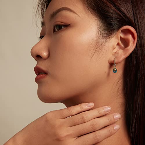 Boucles d'oreilles fleur feuille argent S925 cadeau idéal