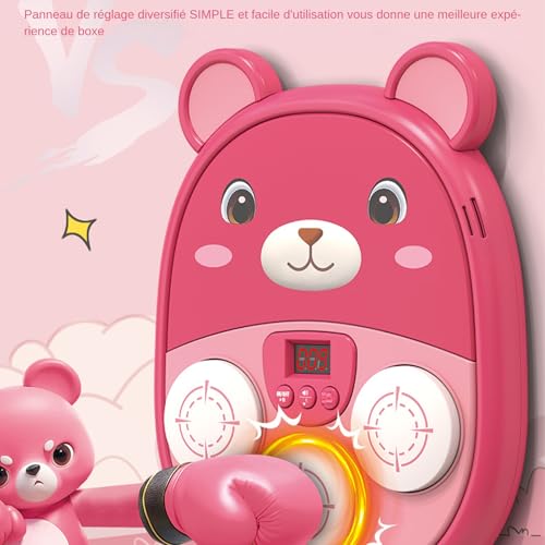Machine de boxe pour adultes murale et rechargeable design ours - 5
