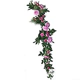 1 x 4 Meter dekorative Rattan-Ranke für Garten, Innenhof und Hochzeitsorte (lila)