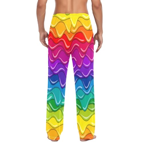 Rainbow Glaze Mens Pajama Pants Mens Pj Pants Comfy Cotton Pj Long Pant for Men with Pockets Size S-XXL3