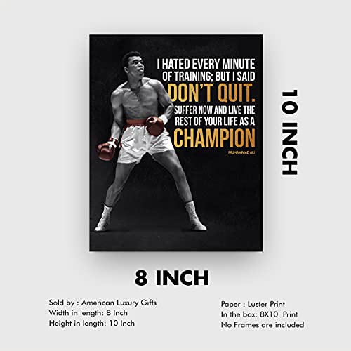 American Luxury Gifts Live As A Champion- Inspirational Prints, Perfect Motivational Boxing Prints With Muhammad Ali Quotes For Room Wall Art thumb #6
