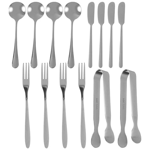 Set de utensilios de acero inoxidable plata STOBAZA para tablas de queso profesionales