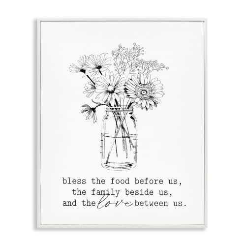 Rustic Jar Bouquet Family Quote, 16 x 20 Inch Framed Giclée Print