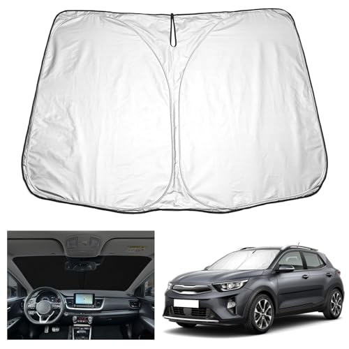 YEE PIN Stonic Parasol Coche Compatible con Kia Stonic 2018-2022 2023 2024, Parasol Plegable Coche Parabrisas Parabrisas Protección UV Polvo